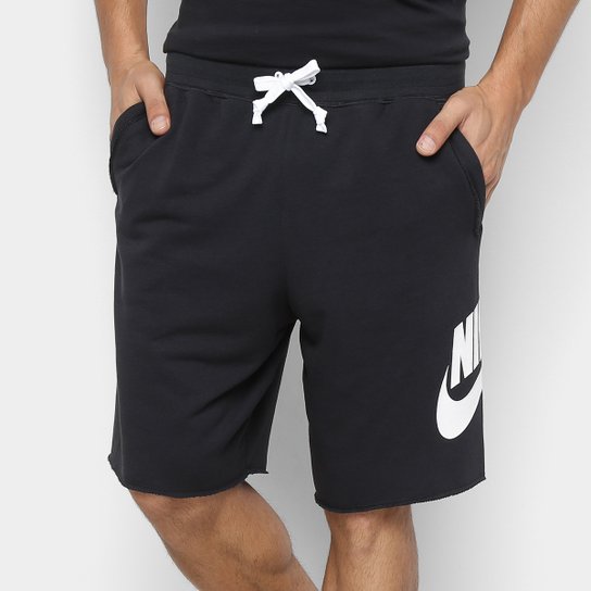 Bermuda Moletom Nike French Terry Alumni Masculina - Preto+Branco é ruim? Bermuda Moletom Nike French Terry Alumni Masculina - Preto+Branco é boa?