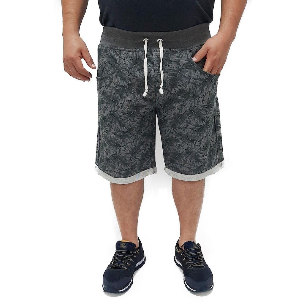 Bermuda Moletom Plus Size Extra Grande Butu Biru Estampada