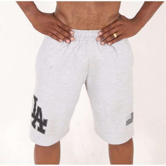 Bermuda Moletom Premium Masculina - Mescla Menor preço em Bermuda Moletom Premium Masculina - Mescla