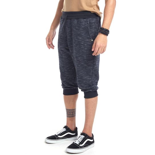 Bermuda Moletom Rustico Brohood Saruel Skinny Preto M - Preto+Bege Menor preço em Bermuda Moletom Rustico Brohood Saruel Skinny Preto M - Preto+Bege