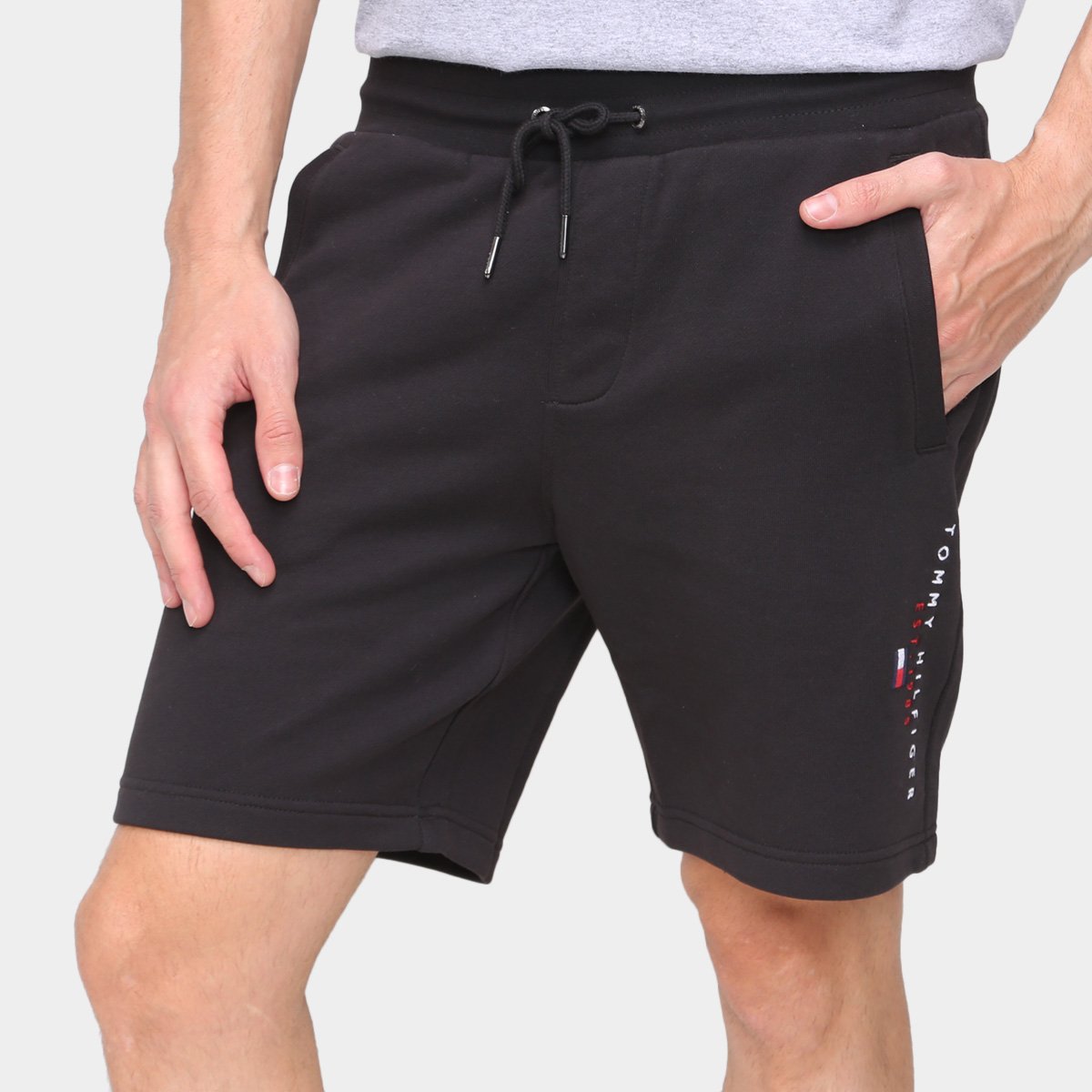 bermuda moletom tommy