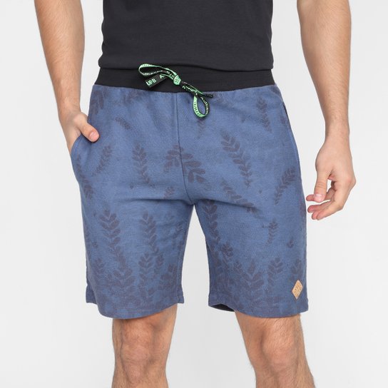 Bermuda Moletom Ultimato Estampada Masculina - Azul Menor preço em Bermuda Moletom Ultimato Estampada Masculina - Azul