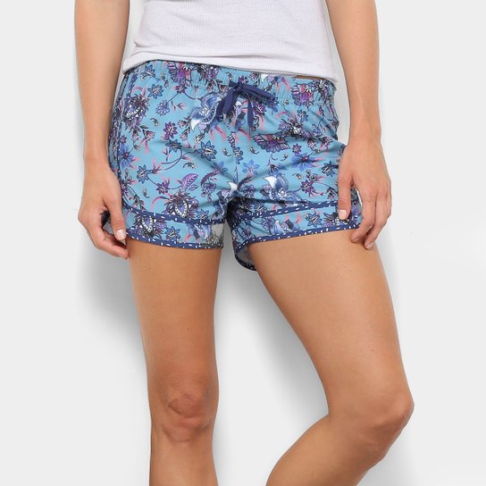 Bermuda Mood Estampa Floral Feminina - Azul Claro
