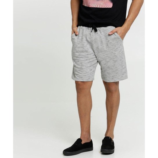Bermuda MR Moletinho Bolso Masculina - Cinza Menor preço em Bermuda MR Moletinho Bolso Masculina - Cinza