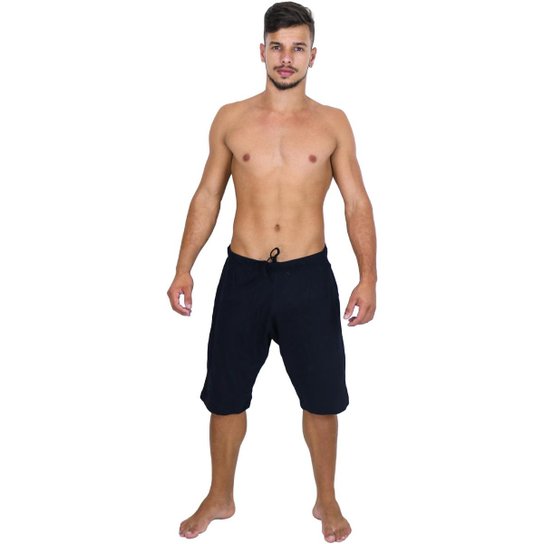 Bermuda Mvb Modas Moletom Academia Masculina - Preto Menor preço em Bermuda Mvb Modas Moletom Academia Masculina - Preto