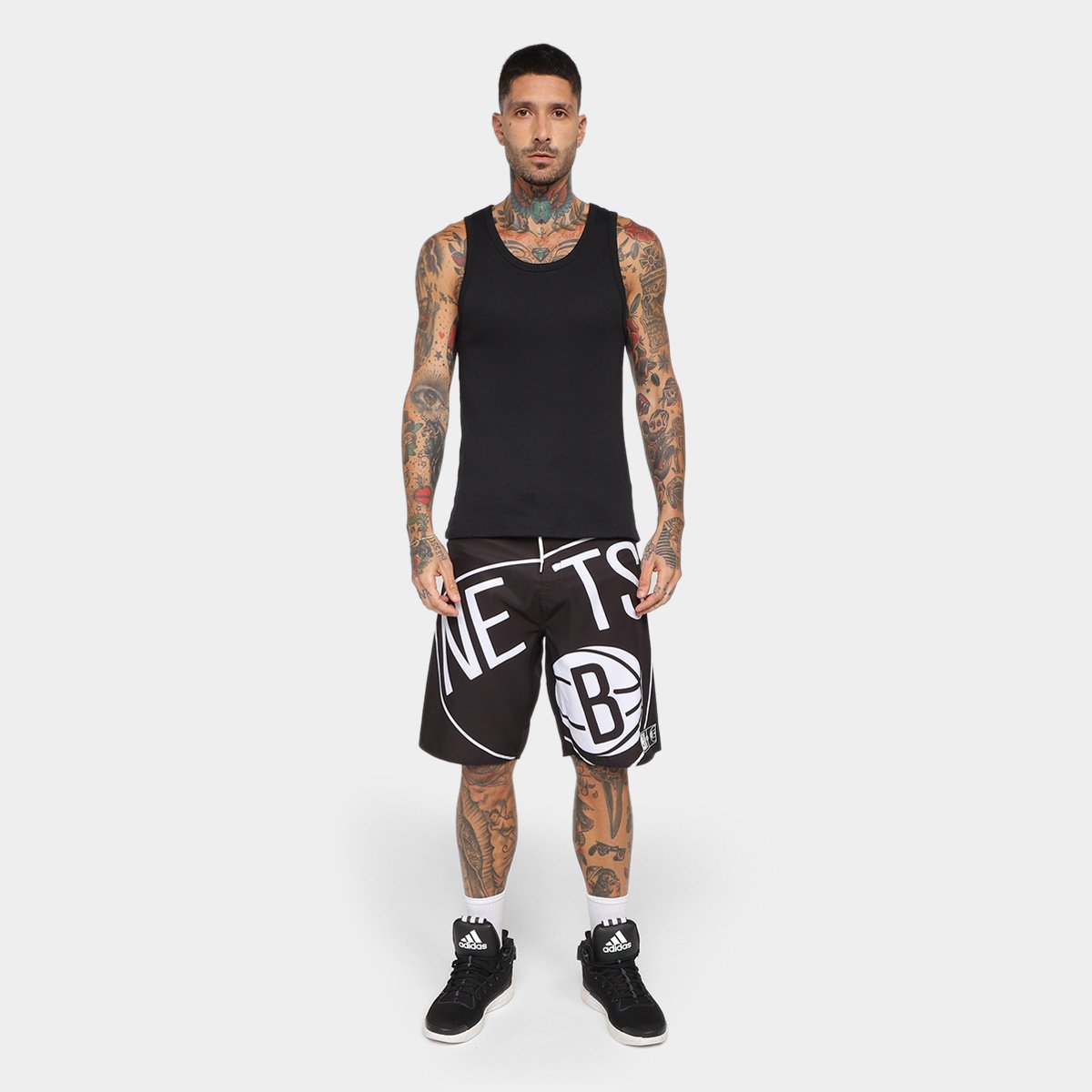 Bermuda NBA Brooklyn Nets Maxi Logo Masculina - 3