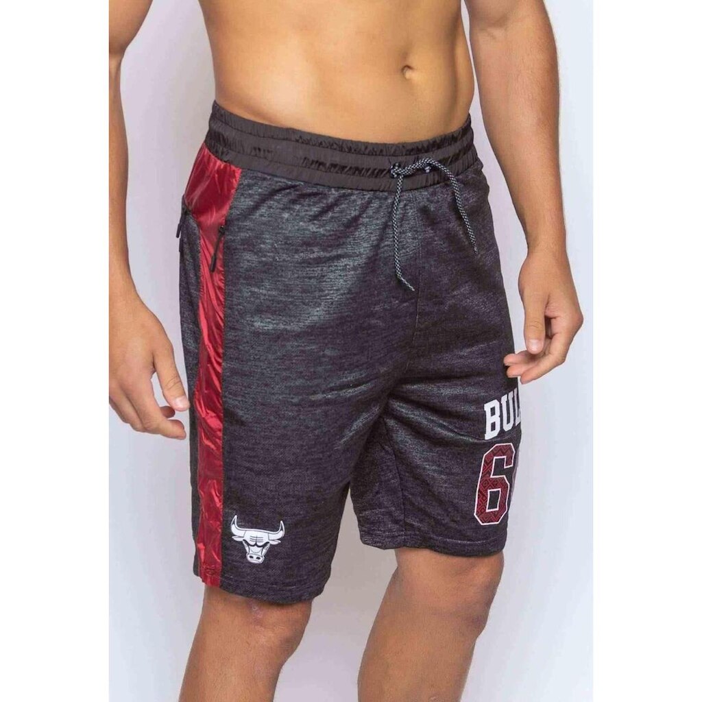Bermuda Nba Chicago Bulls Grafite e Vermelho Reflex Street