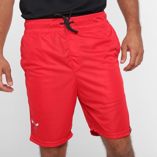 Bermuda NBA Chicago Bulls Masculina - Vermelho Menor preço em Bermuda NBA Chicago Bulls Masculina - Vermelho