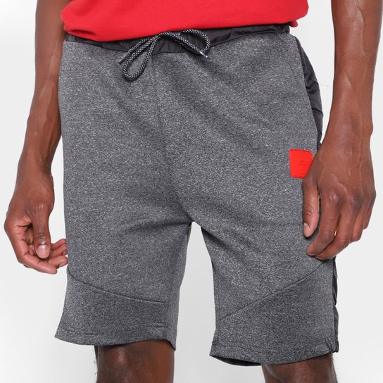 Bermuda NBA Chicago Bulls Urban Masculina - Preto+Cinza Menor preço em Bermuda NBA Chicago Bulls Urban Masculina - Preto+Cinza