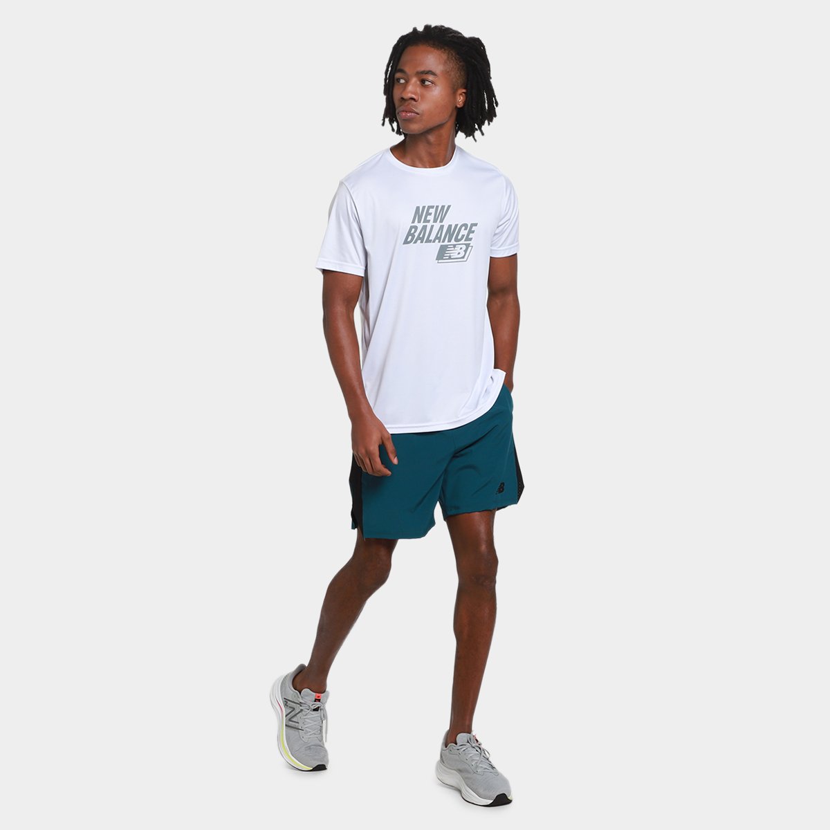Bermuda New Balance Tenacity Logo 7 Masculina - 5