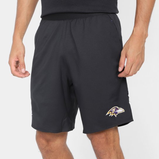 Bermuda NFL Baltimore Ravens Nike Drop 2 Stretch Woven Masculina - Preto+Lilás Menor preço em Bermuda NFL Baltimore Ravens Nike Drop 2 Stretch Woven Masculina - Preto+Lilás