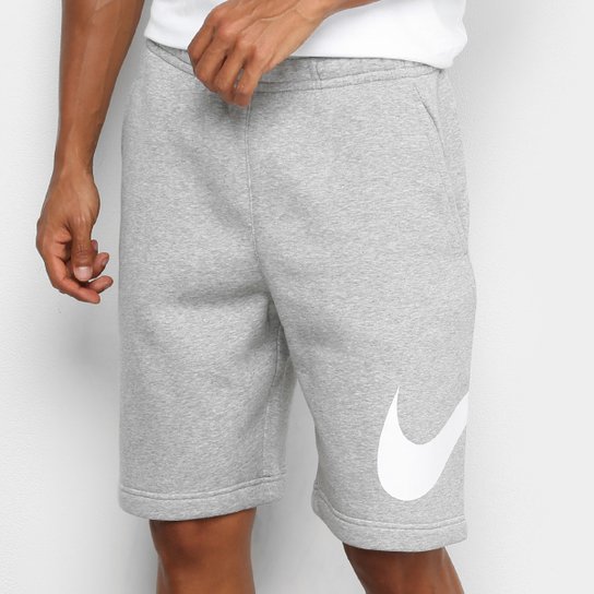 Bermuda Nike Cinza Short Nike Moletom Masculino Short Moletom