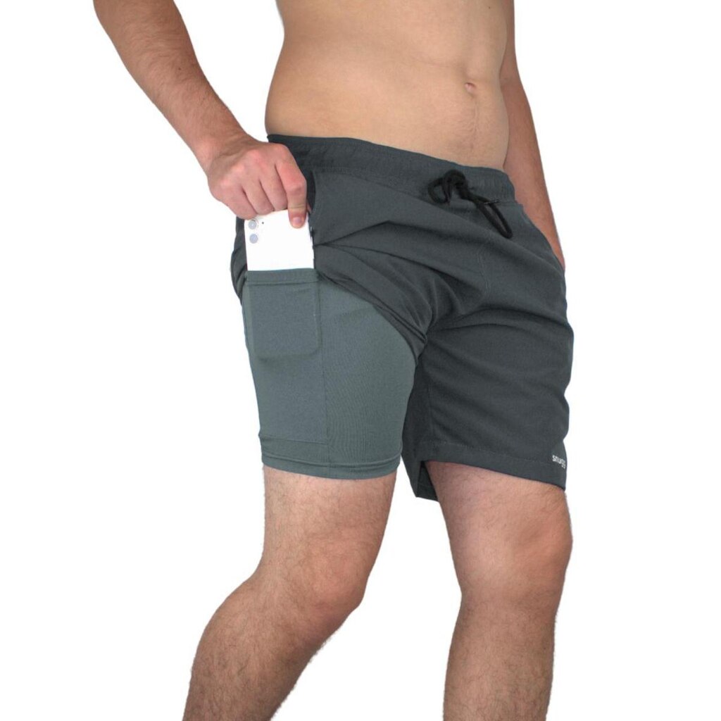 Bermuda Nobrand 2 em 1 Tactel Masculina