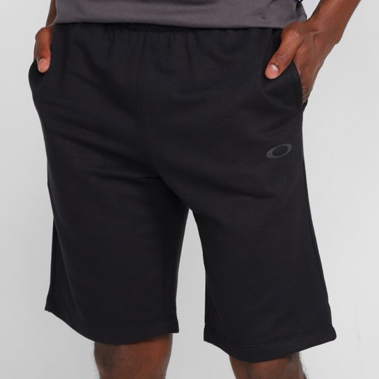 Bermuda Oakley New Fleece Masculina - Preto Menor preço em Bermuda Oakley New Fleece Masculina - Preto