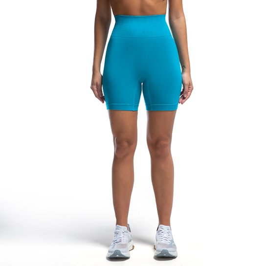 Bermuda Olympikus Knit Feminina - Azul Menor preço em Bermuda Olympikus Knit Feminina - Azul