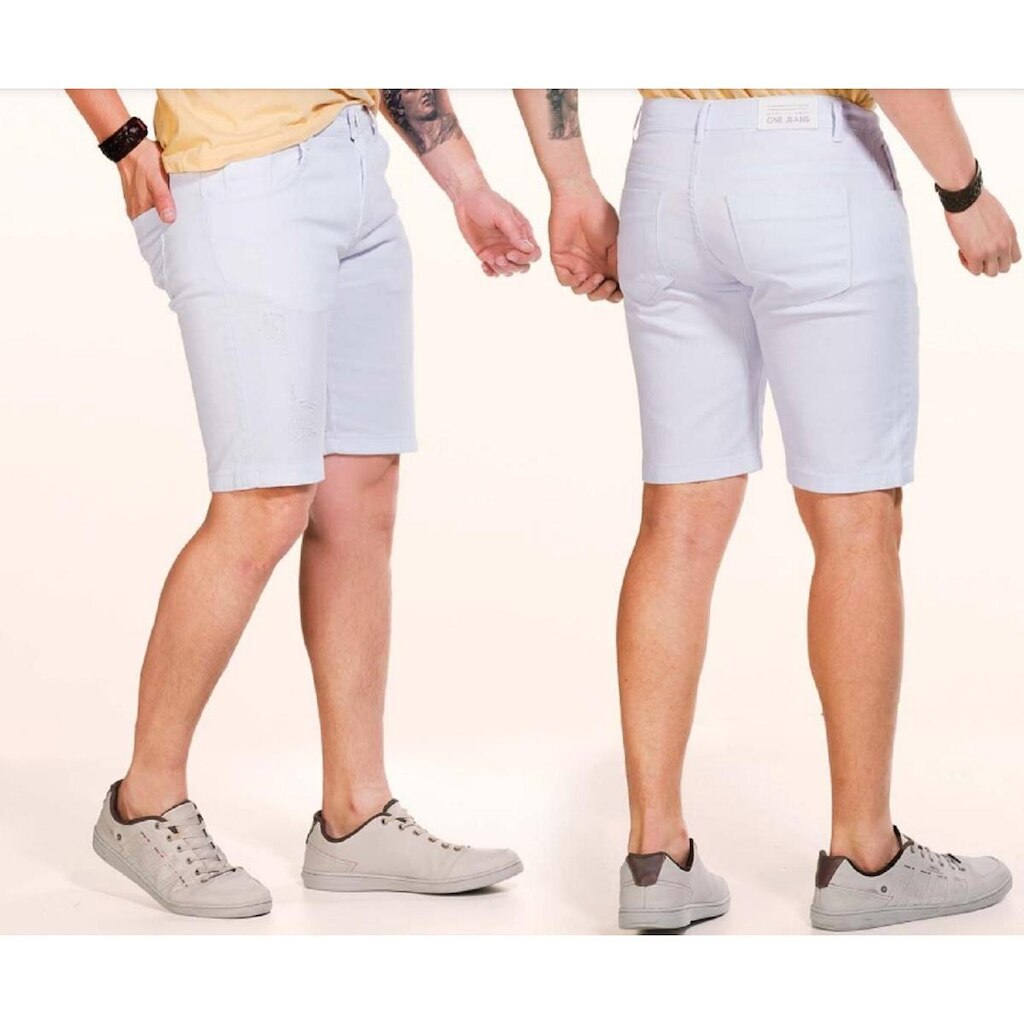 Bermuda One Jeans Basic Casual Confort Masculino Adulto Jeans - Ref 023028