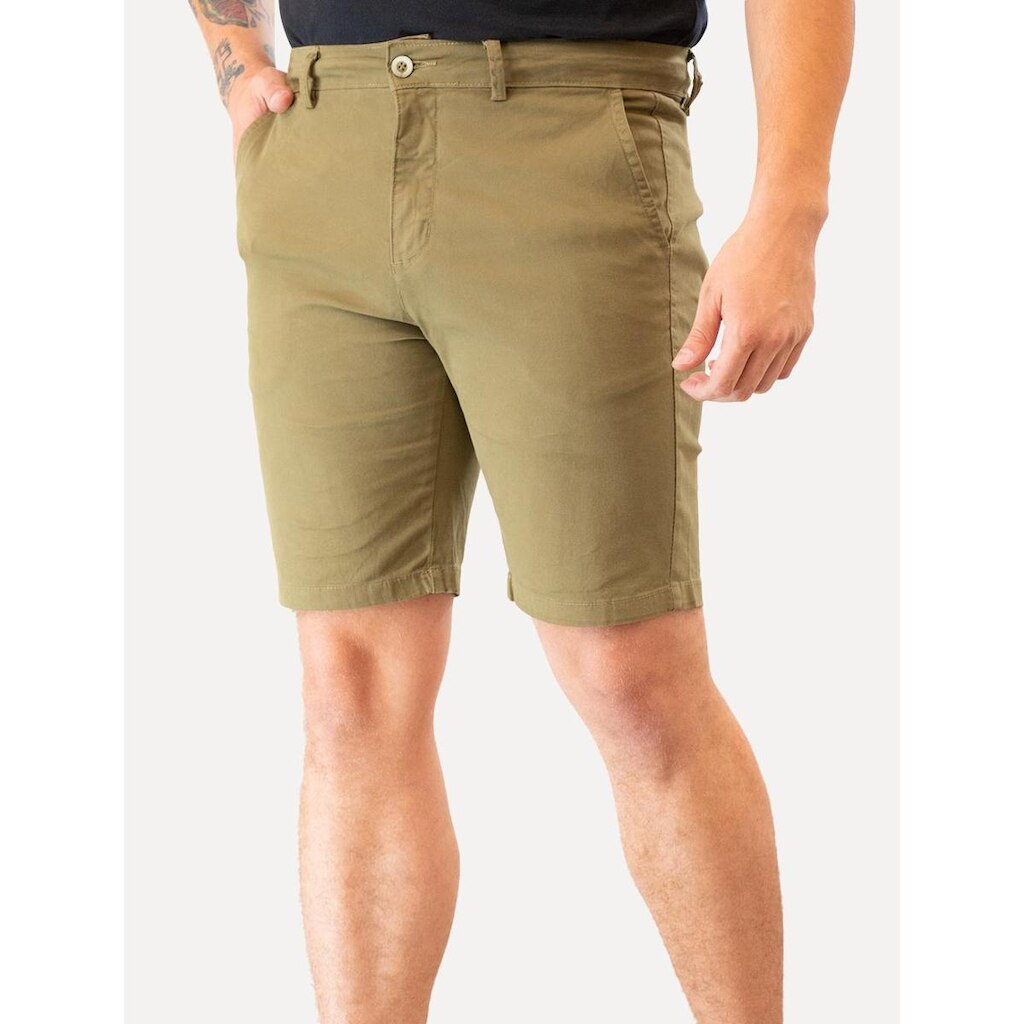 Bermuda Original Penguin Masculina Sarja Chino Elastano Cáqui