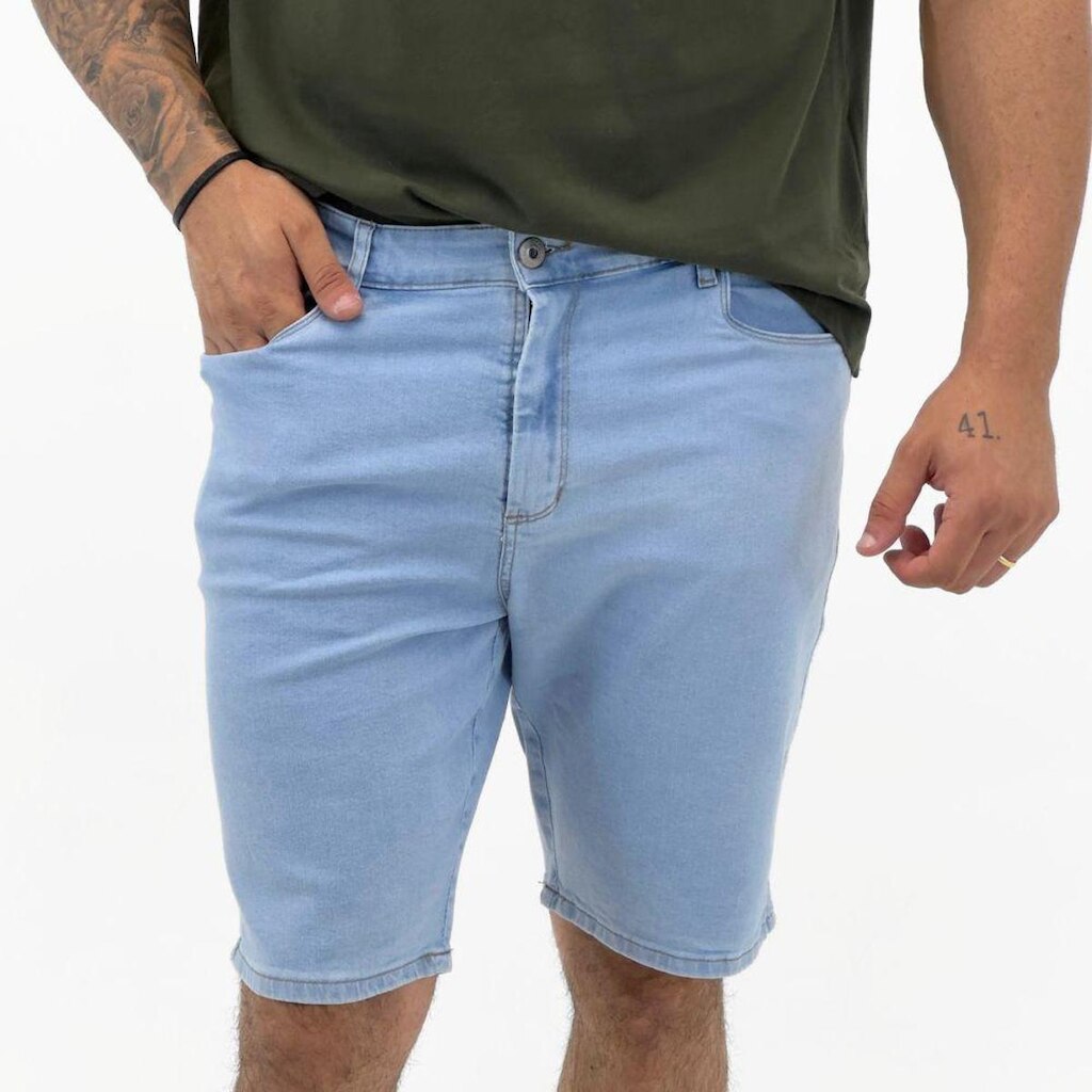 Bermuda Ouzzare Jeans Slim Masculina