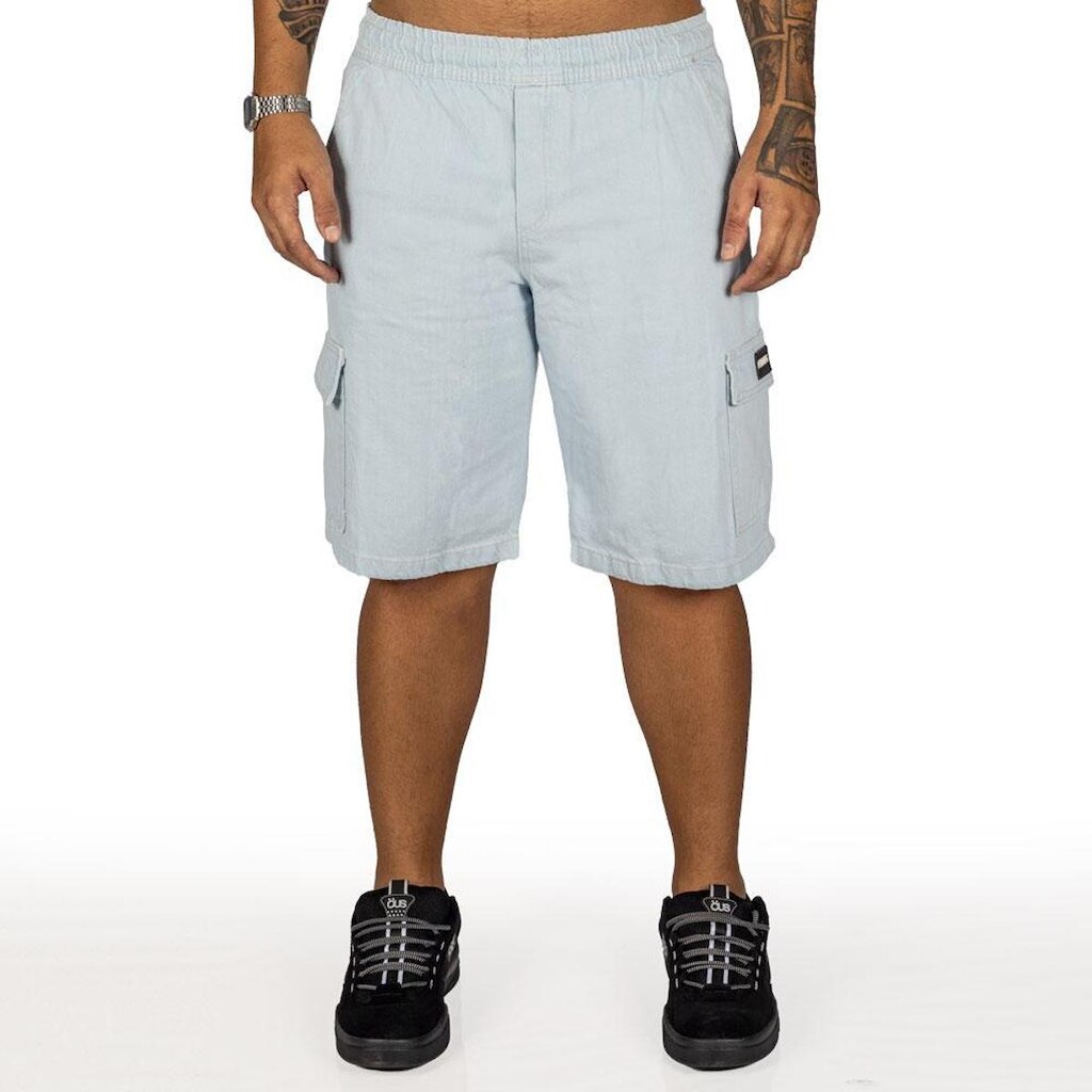 Bermuda Overking Cargo Jeans Azul Claro (Azul)