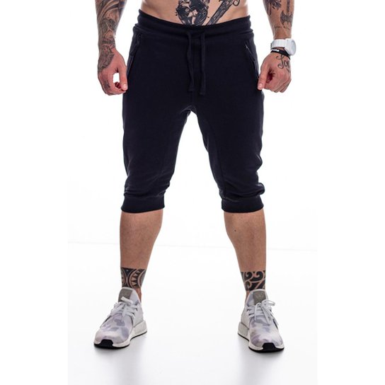 Bermuda Overtraining Jogger Masculina - Preto Menor preço em Bermuda Overtraining Jogger Masculina - Preto