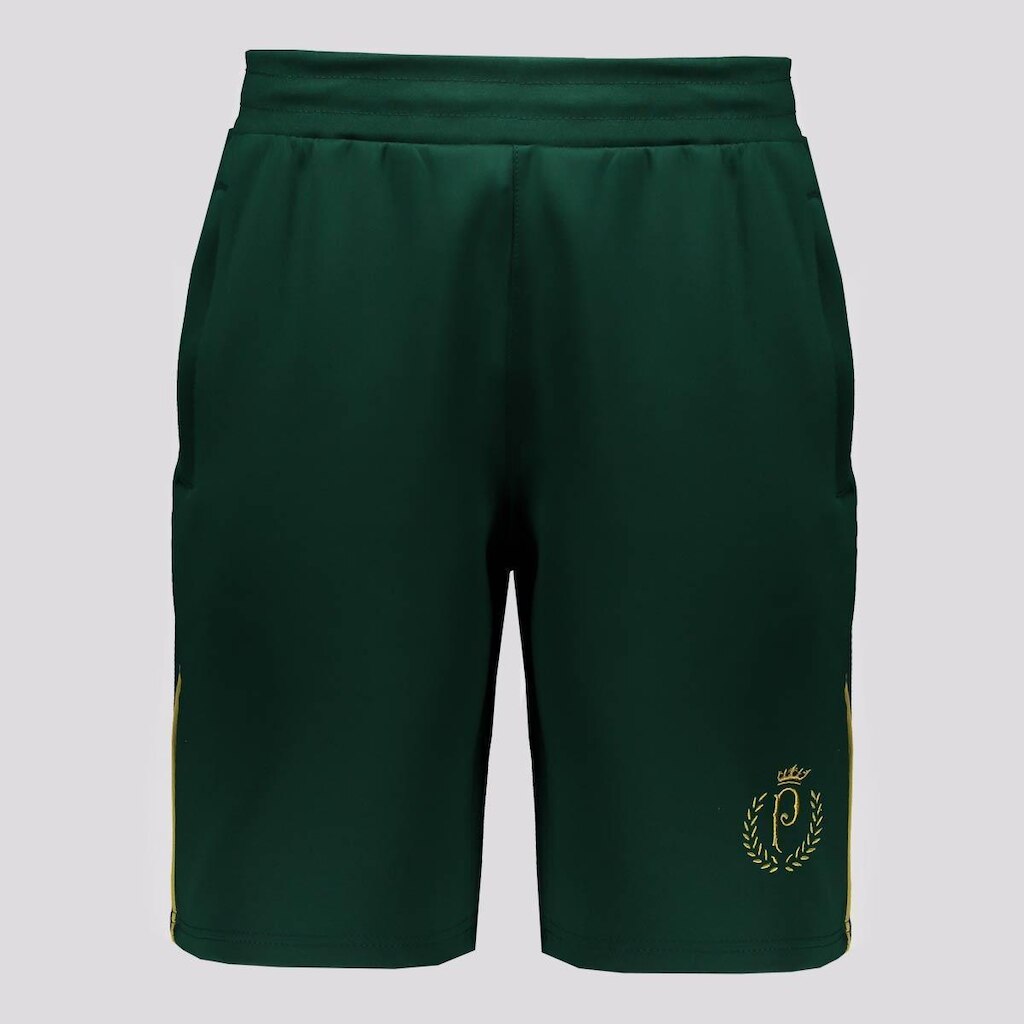 Bermuda Palmeiras Malha Golden Verde