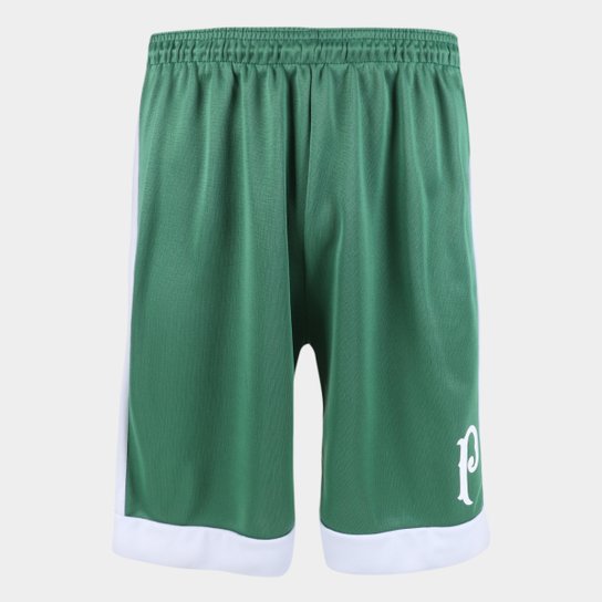 Bermuda Palmeiras SPR Masculina - Verde+Branco Menor preço em Bermuda Palmeiras SPR Masculina - Verde+Branco