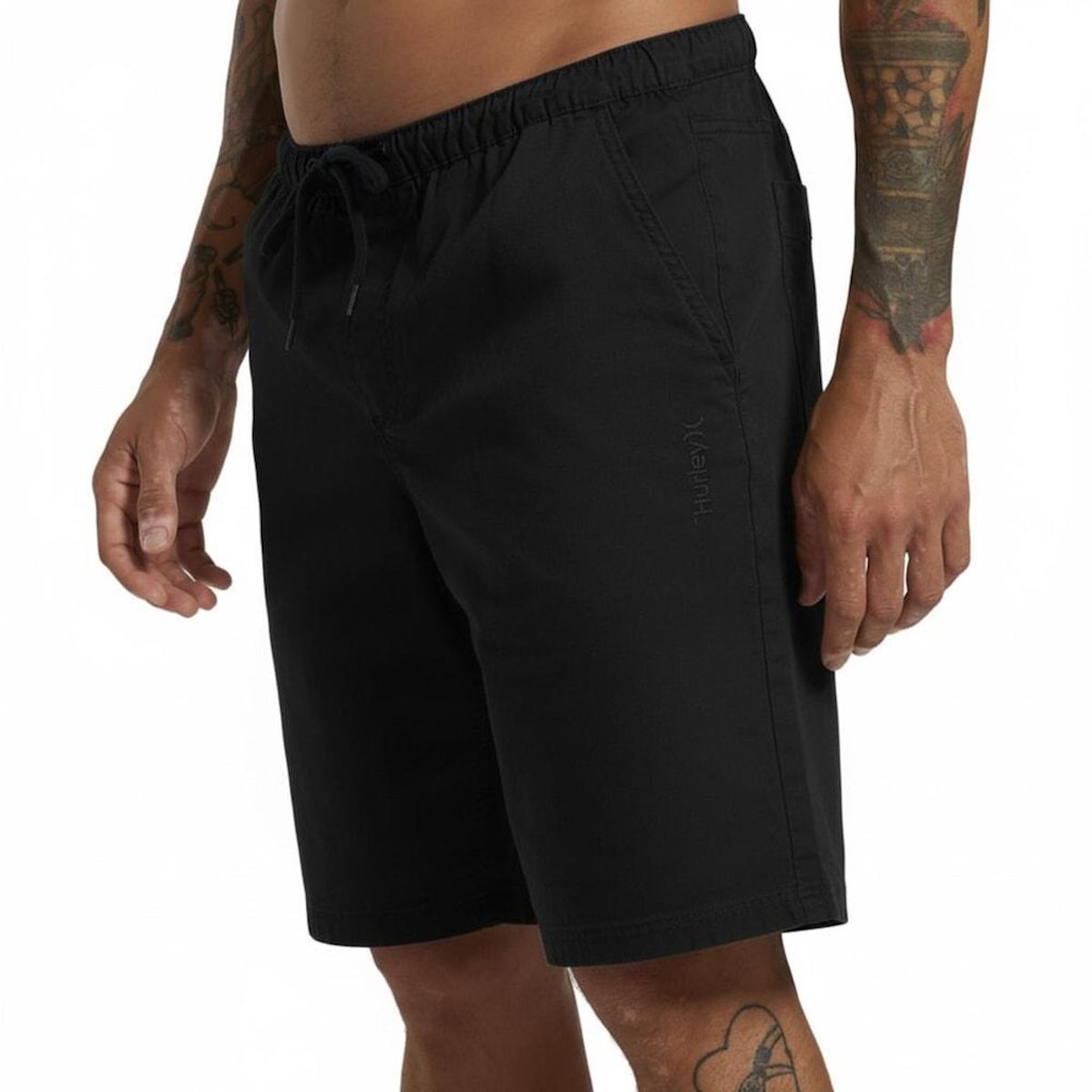 Bermuda Passeio Hurley Walk Flat Preta