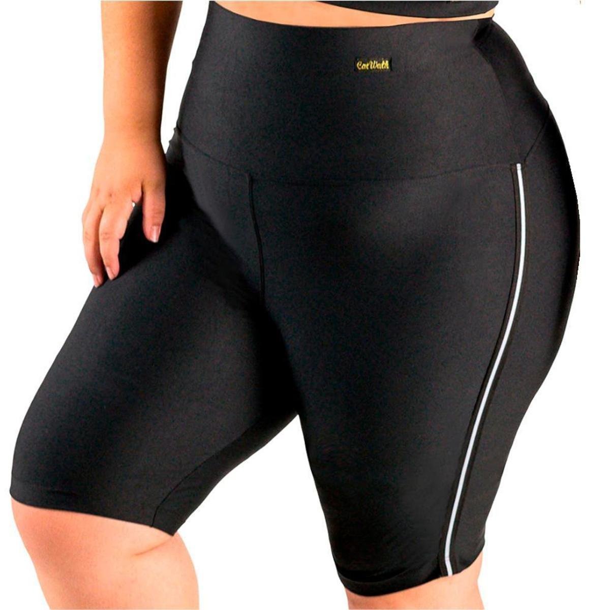 Bermuda Plus Size Fitness Modeladora com Faixa Feminina Menor preço em Bermuda Plus Size Fitness Modeladora com Faixa Feminina