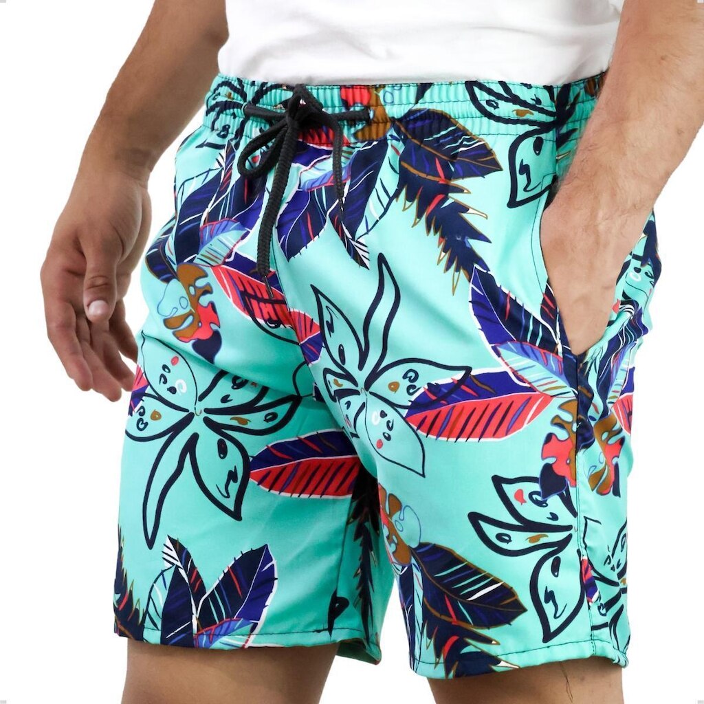 Bermuda Praia Masculina Short Tactel Estampado