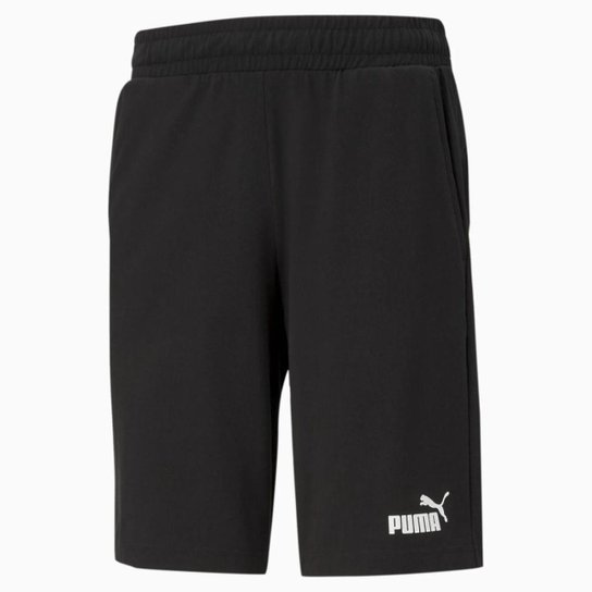 Bermuda Puma Moletom Essentials Jersey Masculina - Preto Menor preço em Bermuda Puma Moletom Essentials Jersey Masculina - Preto