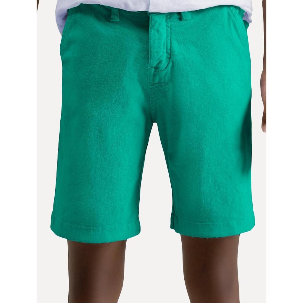 Bermuda Reserva Infantil Sarja Alfaiataria Verde Bandeira