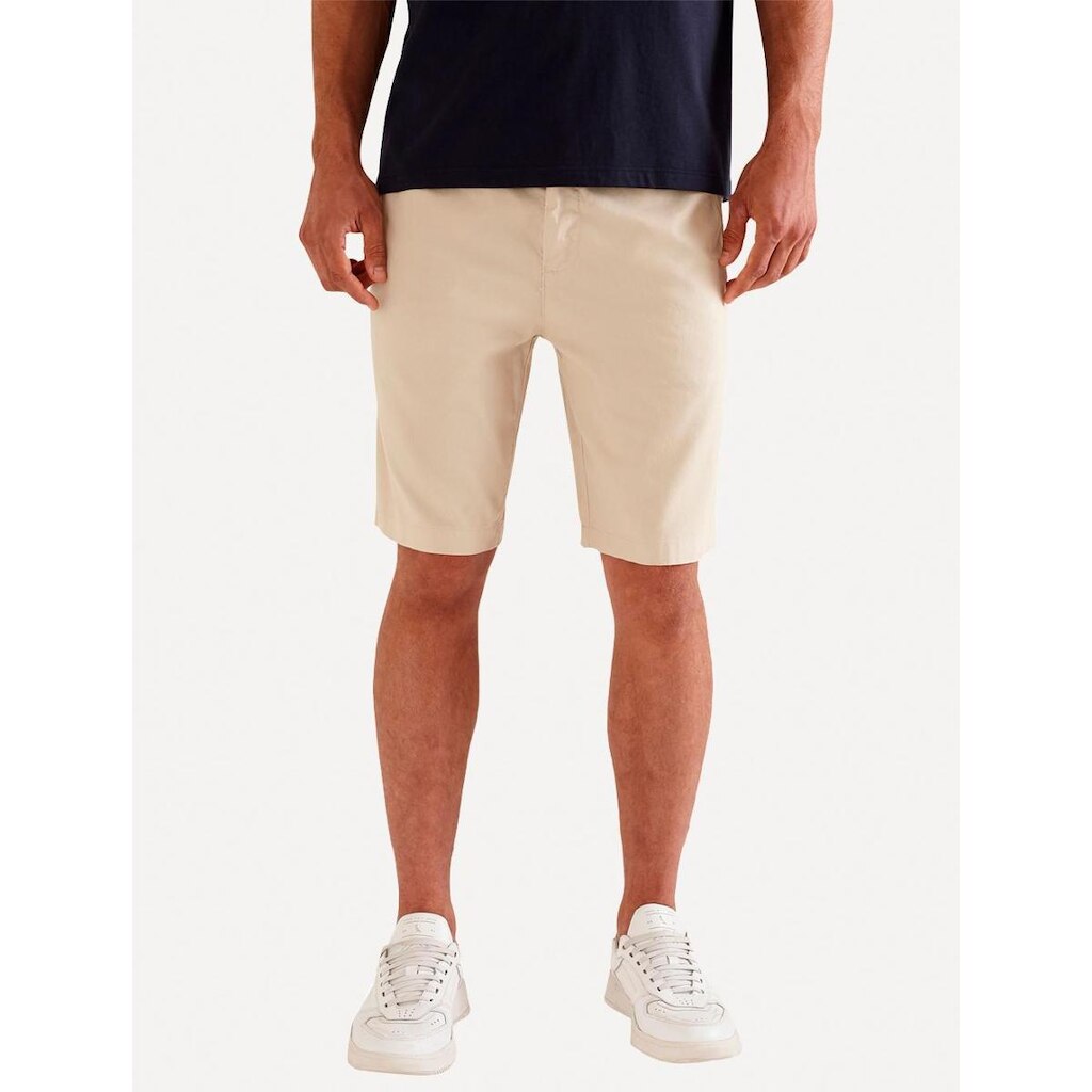 Bermuda Reserva Masculina de Sarja Casual Iron Areia