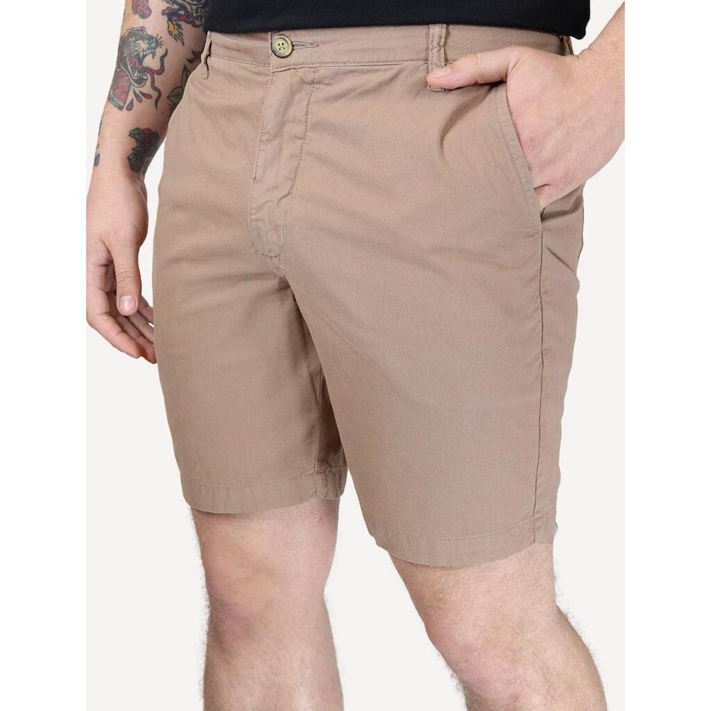 Bermuda Reserva Masculina Elastano Stone Cáqui