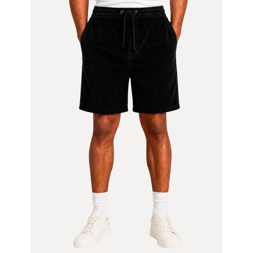 Bermuda Reserva Masculina Elástico Cotelê Preta