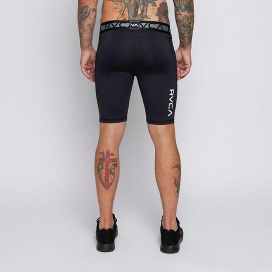 Bermuda RVCA Compression Short Black-BLACK-GG