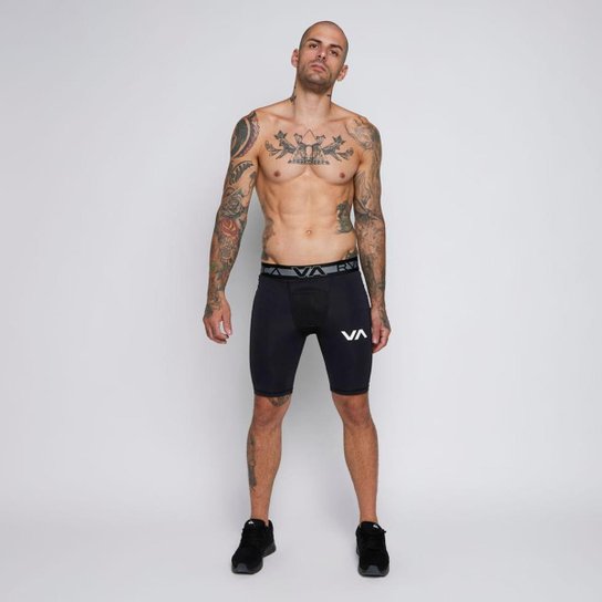 Bermuda RVCA Compression Short Black-BLACK-GG