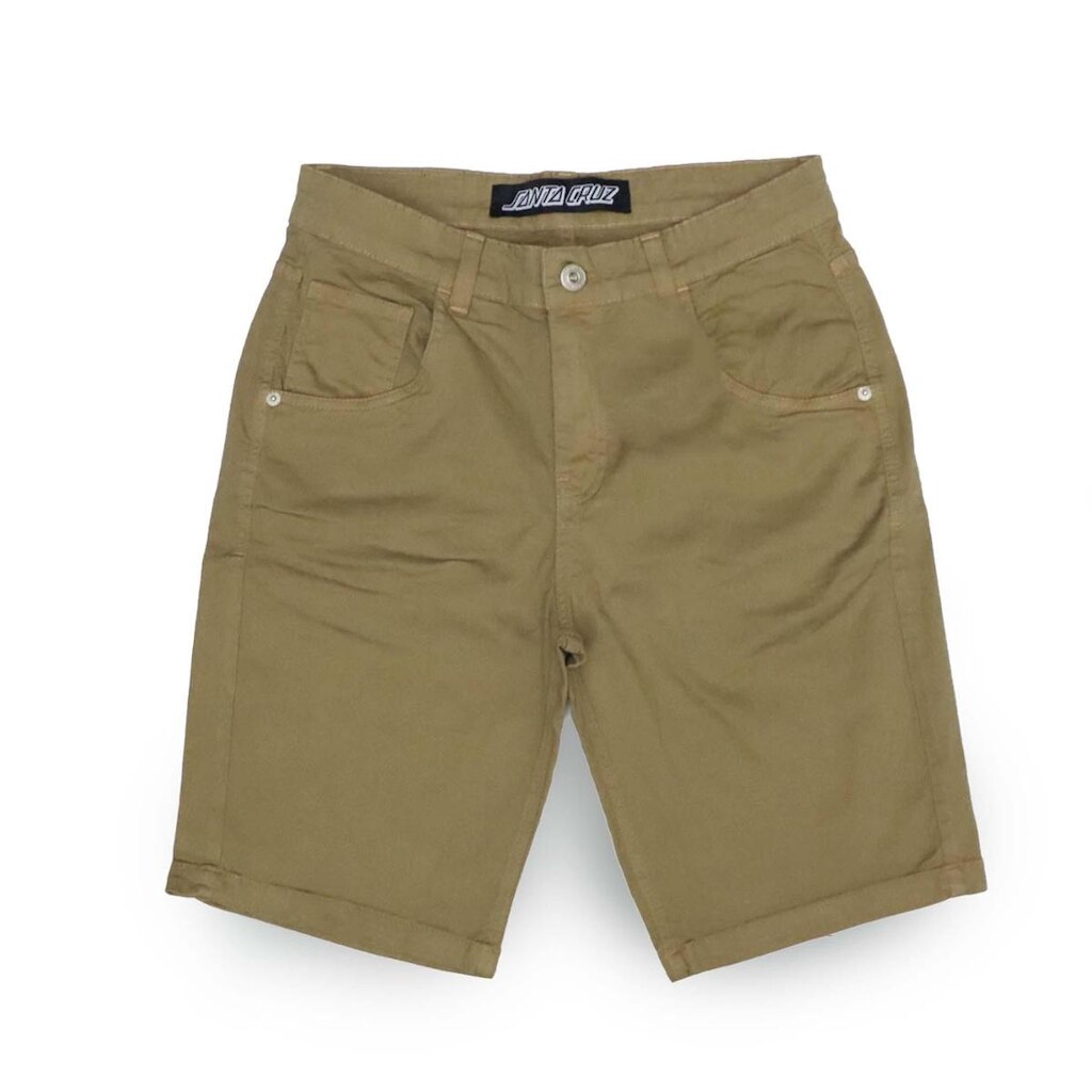 Bermuda Santa Cruz Sarja Reat Confort Regular Short - Caqui