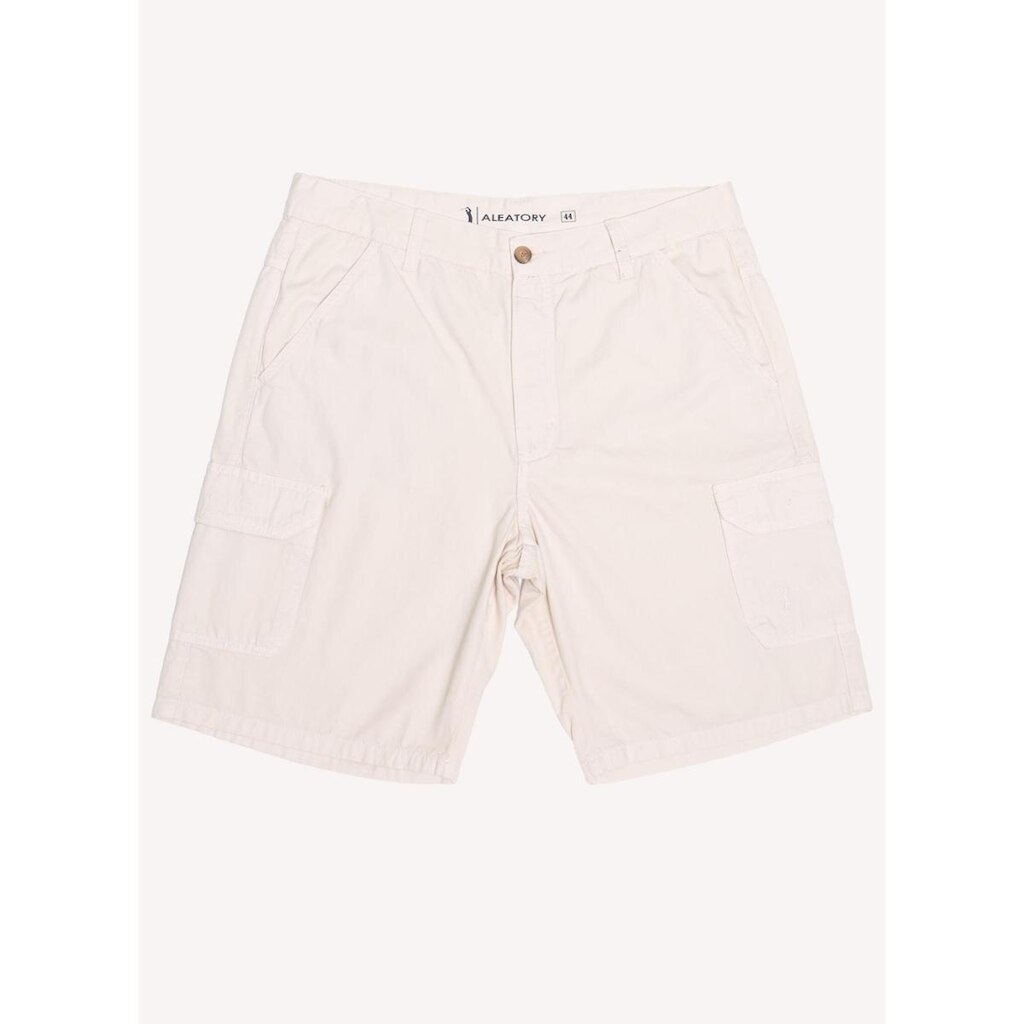 Bermuda Sarja Cargo Aleatoy Off-White