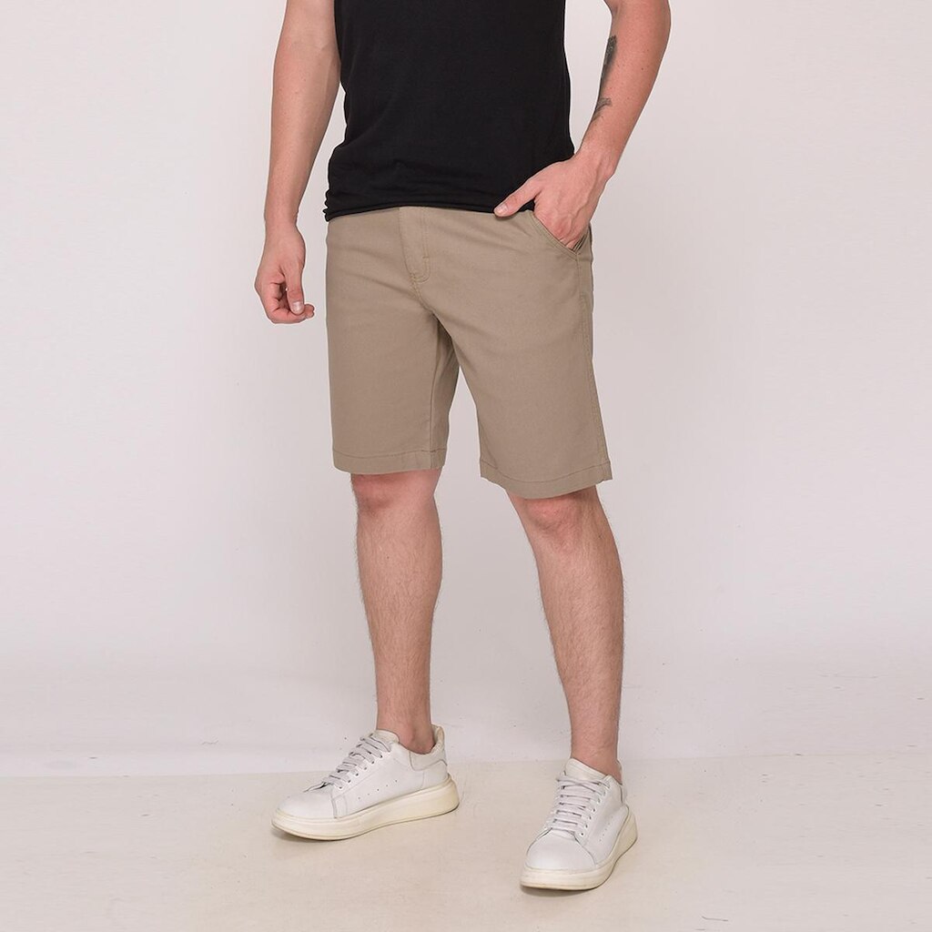 Bermuda Sarja Casual Masculina Conforto Elastano 7792