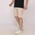 Bermuda Sarja Casual Masculina Conforto Elastano 7792 - Bege Claro