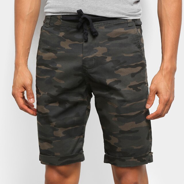 Bermuda Sarja Ecxo Lisa Masculina - Verde Militar é boa?