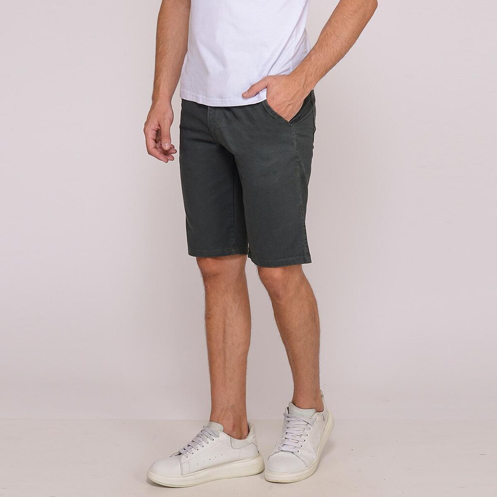 Bermuda Sarja Elastano Masculina Casual 7929