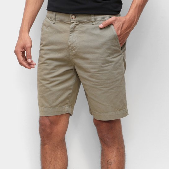 Bermuda Sarja Foxton Chino Masculina - Verde Menor preço em Bermuda Sarja Foxton Chino Masculina - Verde