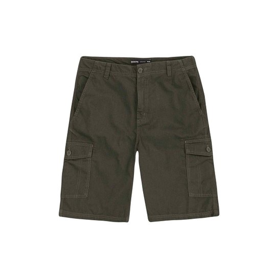 Bermuda Sarja Hering Cargo Masculina - Marrom Claro Menor preço em Bermuda Sarja Hering Cargo Masculina - Marrom Claro