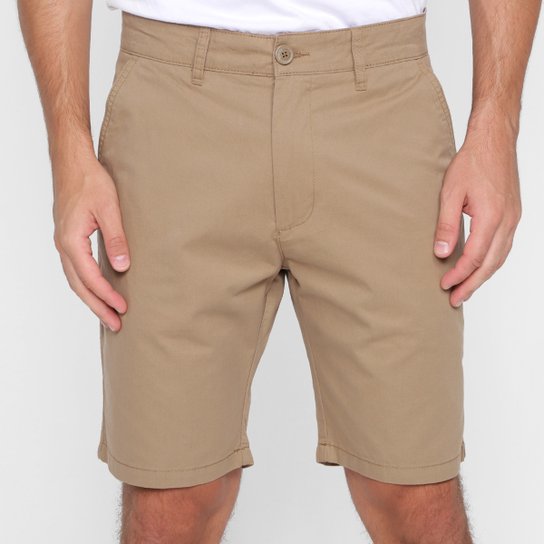 Bermuda Sarja Hering Chino Masculina - Marrom Menor preço em Bermuda Sarja Hering Chino Masculina - Marrom