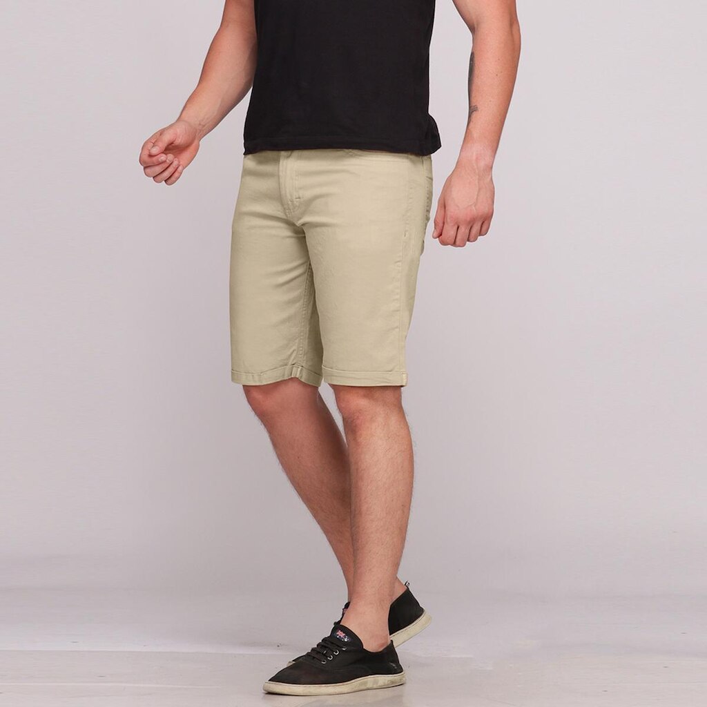 Bermuda Sarja Masculina Basica Elastano Conforto 7918