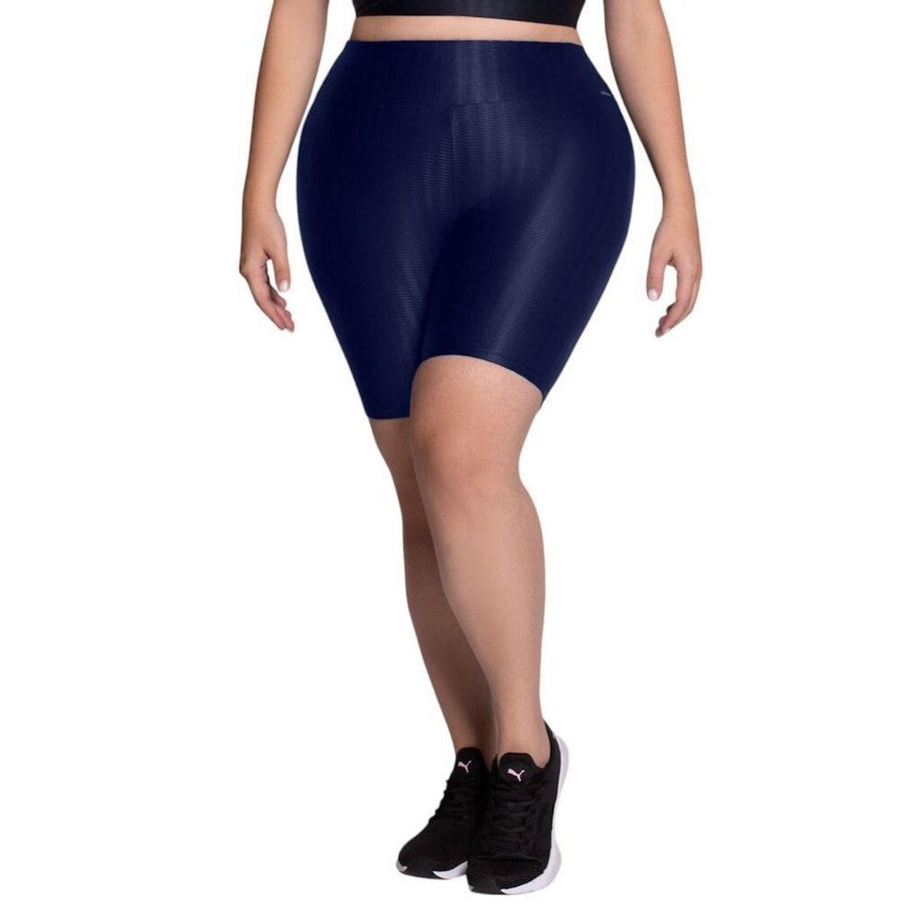 Bermuda Selene 3D Plus Size Feminina - Marinho X1