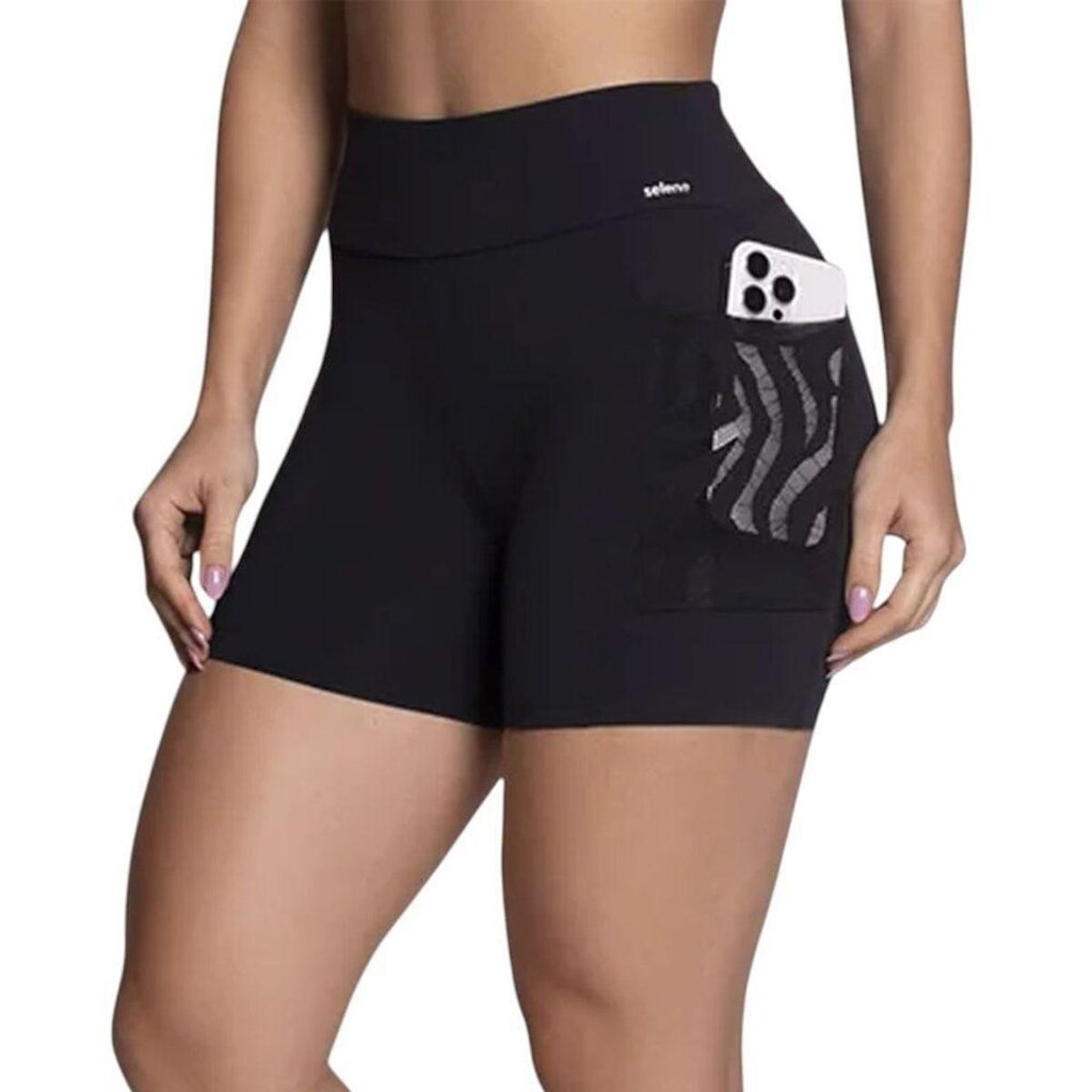 Bermuda Selene Com Bolso Feminina - Preto GG