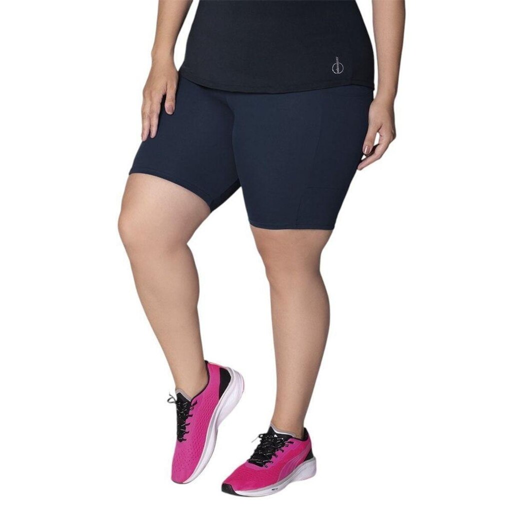Bermuda Selene Plus Size Feminina - Marinho X2