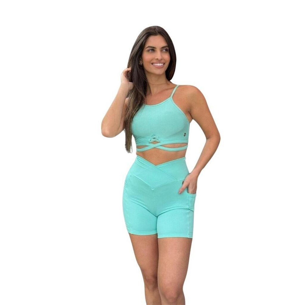 BERMUDA SHORT SINTONIA VIBE AZUL TURQUESA